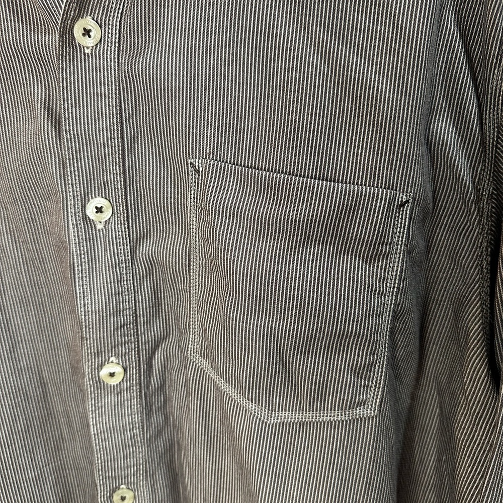 Tommy Bahama Jeans Striped Button Down Shirt‎ XL Tencel - Picture 3 of 7